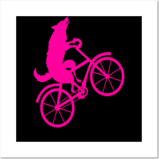 Wolf bicycle nice cute cool colorful Posters and Art